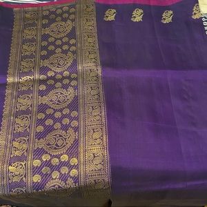 Purple Silk Saree
